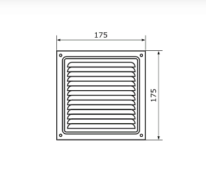 Решетка вент. 175х175 мм (белая) #234511